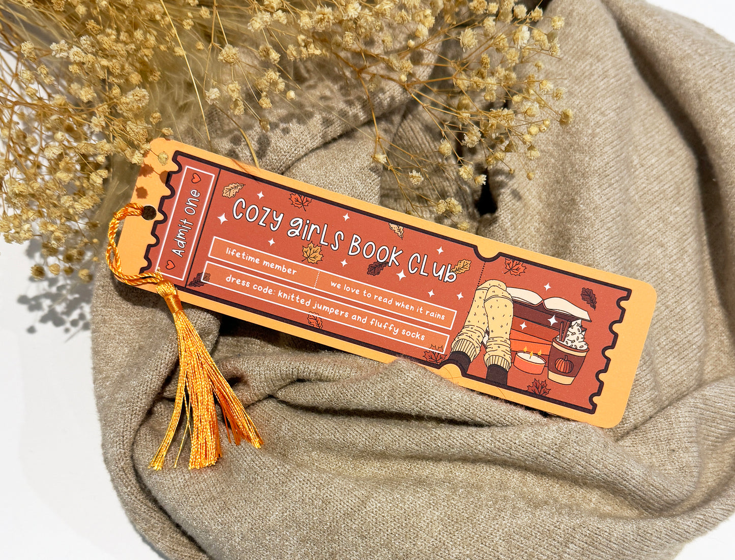 Cozy Girls Book Club Bookmark