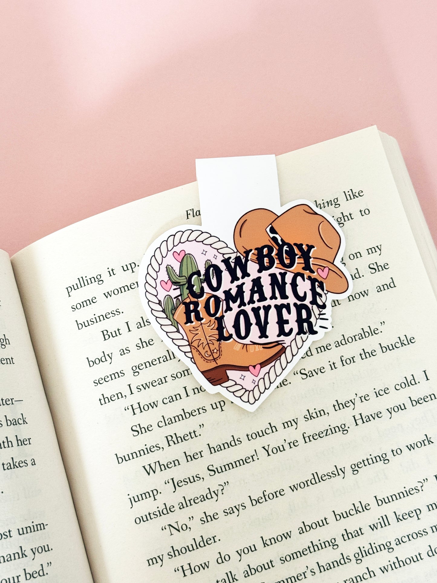 Cowboy Romance Lover Magnetic Bookmark