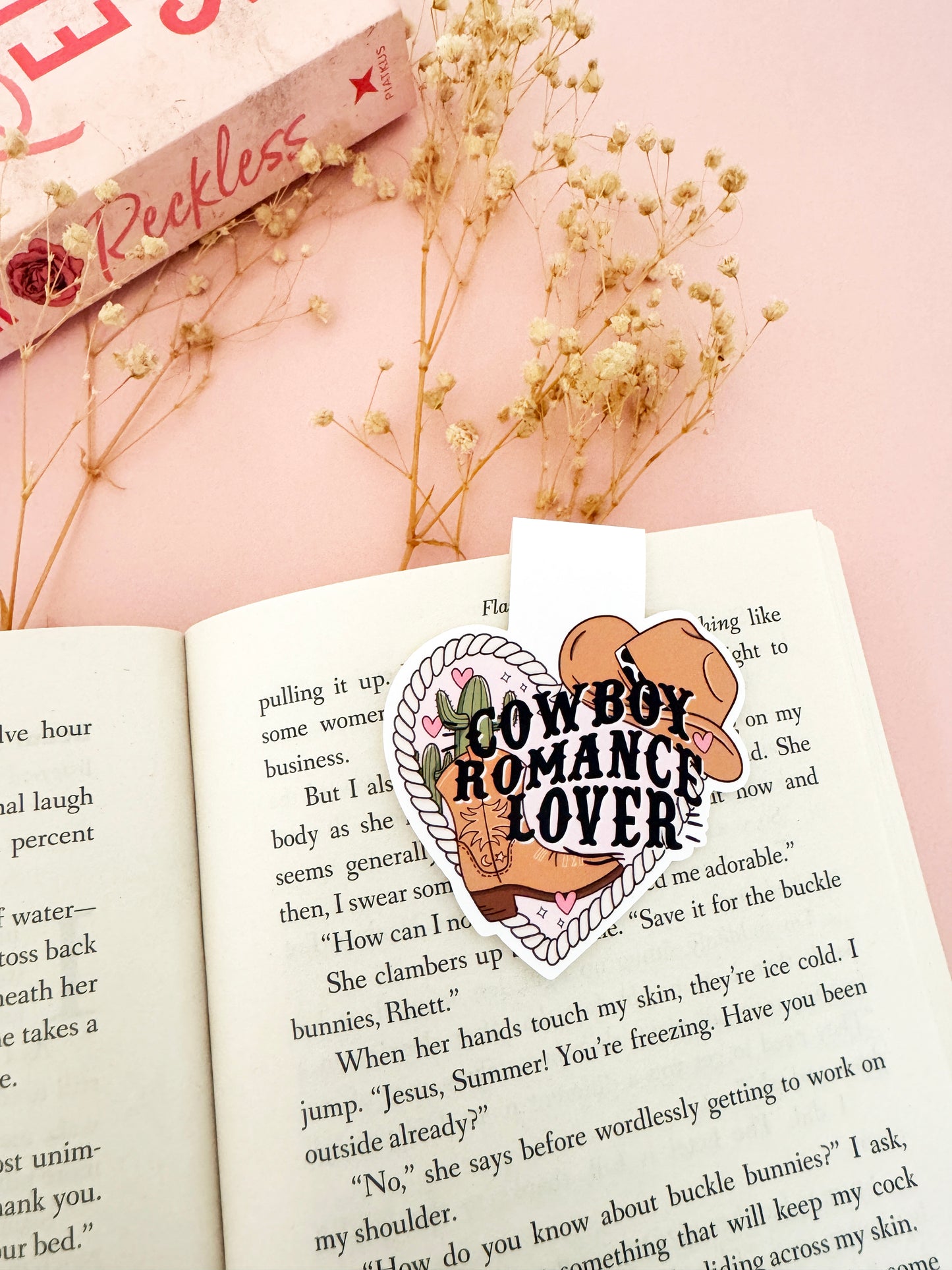 Cowboy Romance Lover Magnetic Bookmark