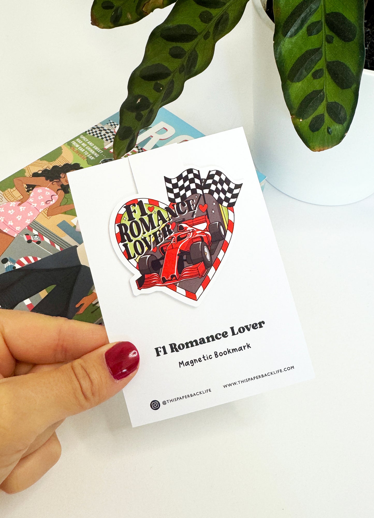 F1 Romance Lover Magnetic Bookmark