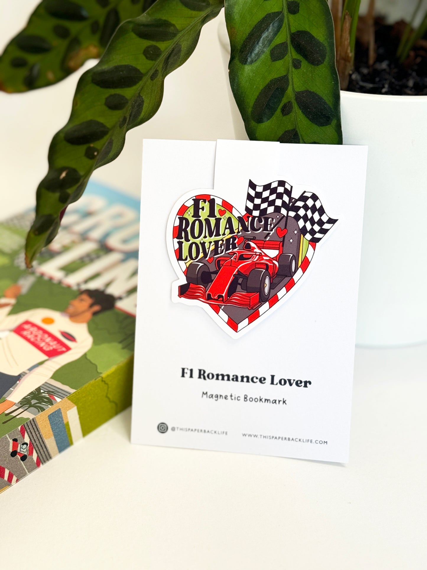 F1 Romance Lover Magnetic Bookmark