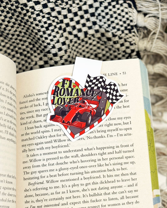 F1 Romance Lover Magnetic Bookmark