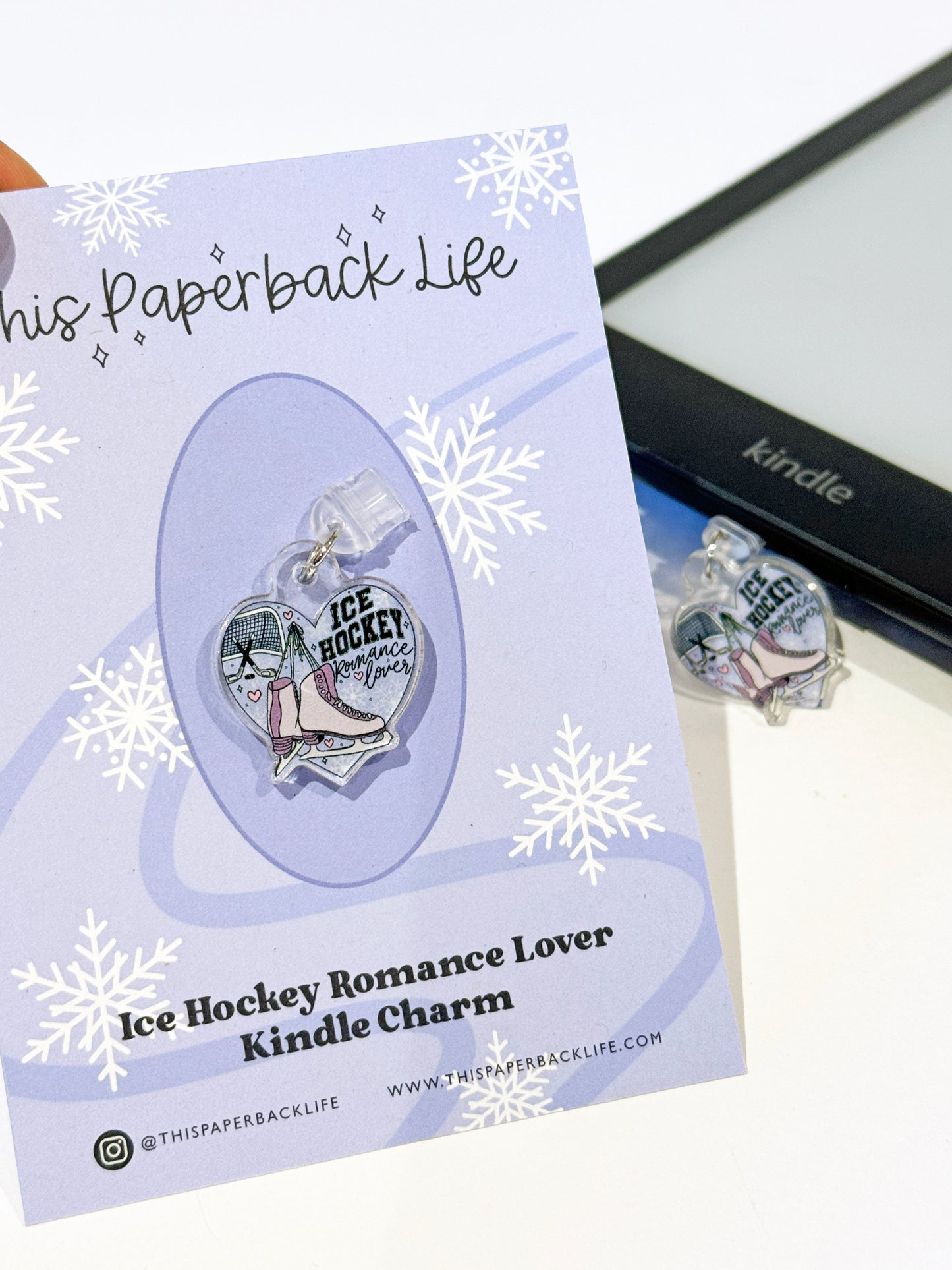 Ice Hockey Romance Lovers Kindle Charm