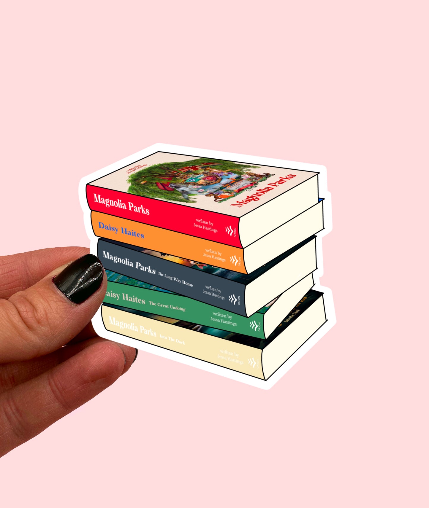 Magnolia Parks book stack sticker