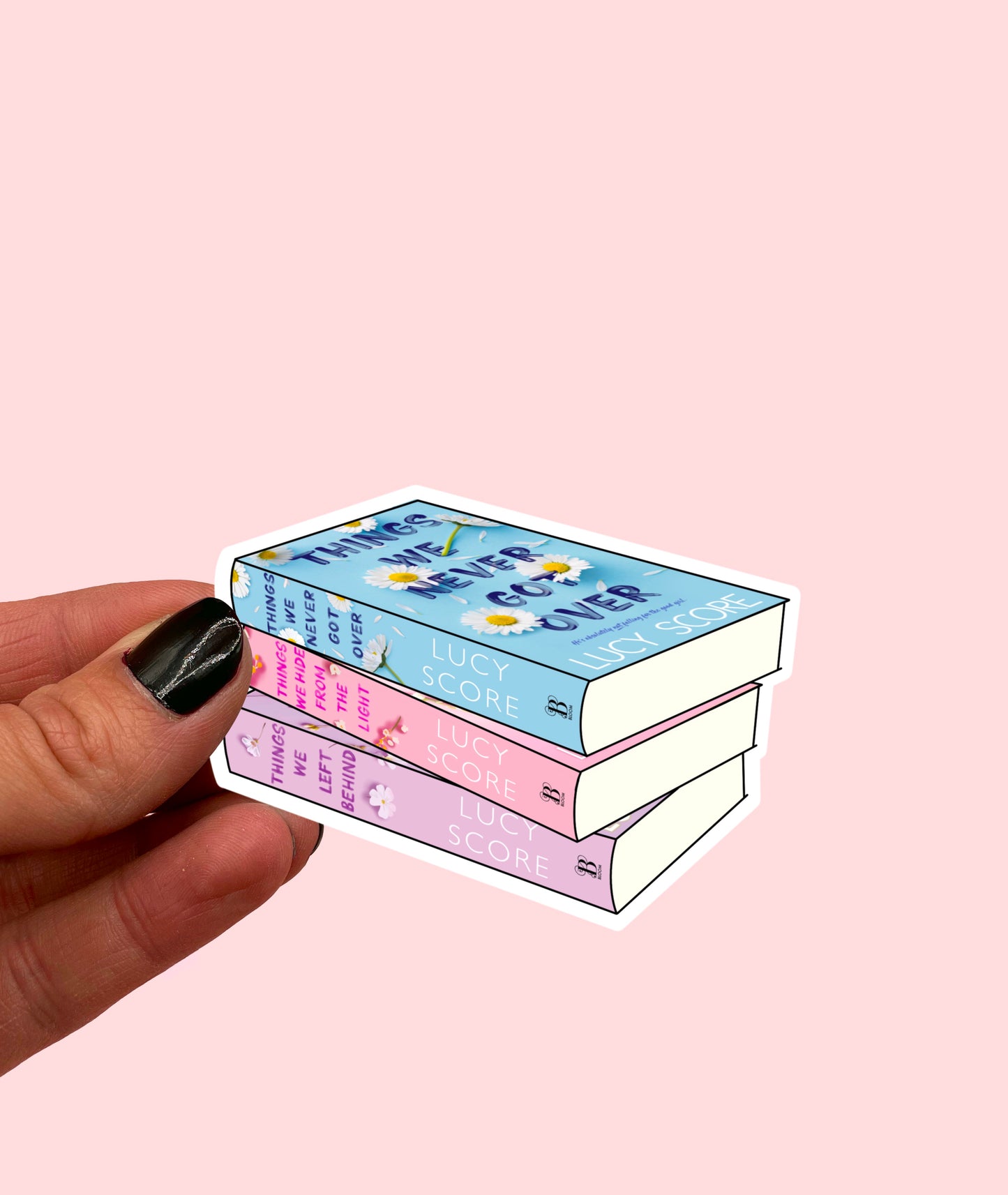 Knockemout Book stack sticker