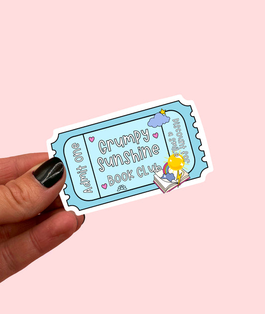 Grumpy Sunshine Ticket Sticker