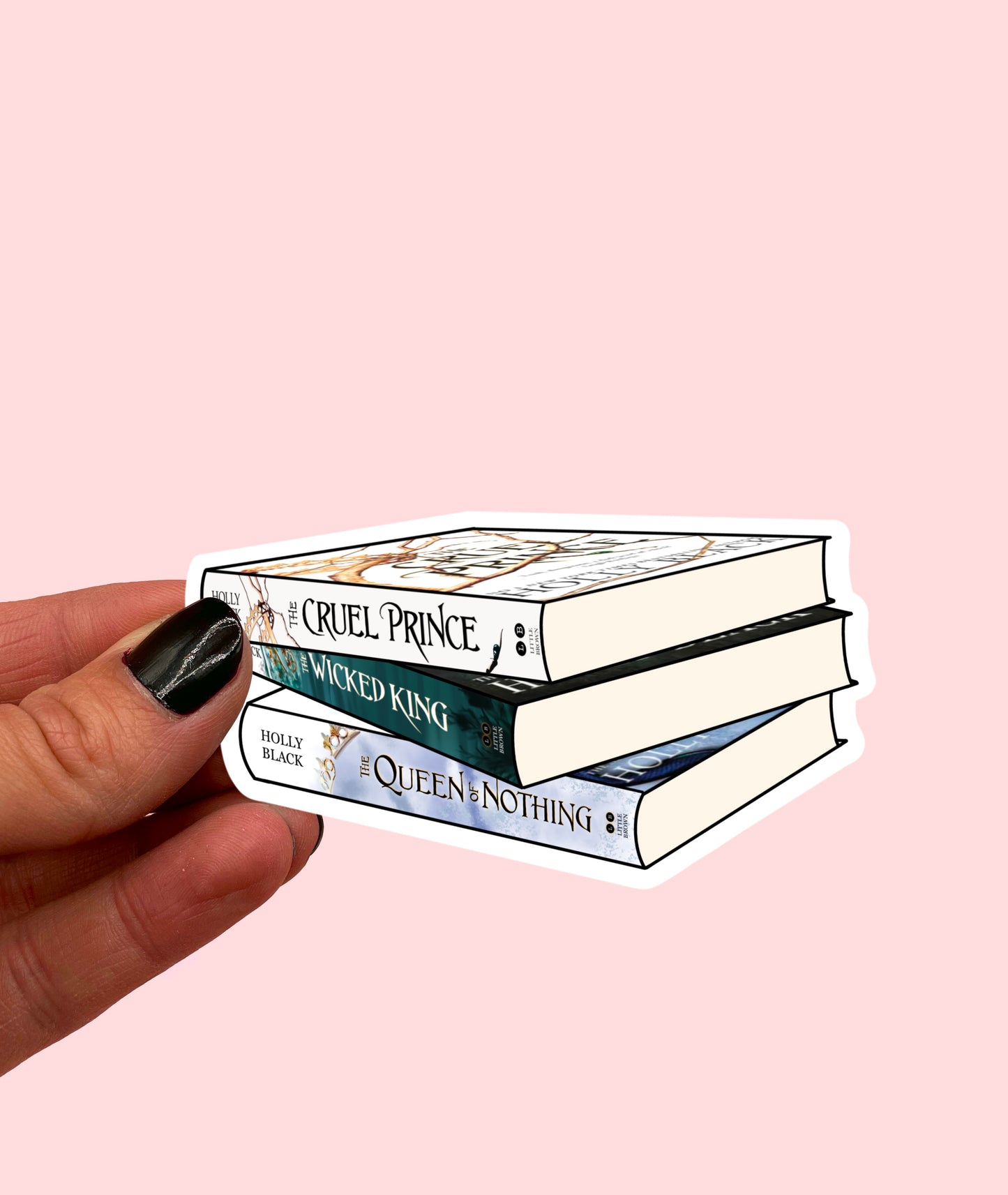 Cruel Prince Series Book Stack Sticker