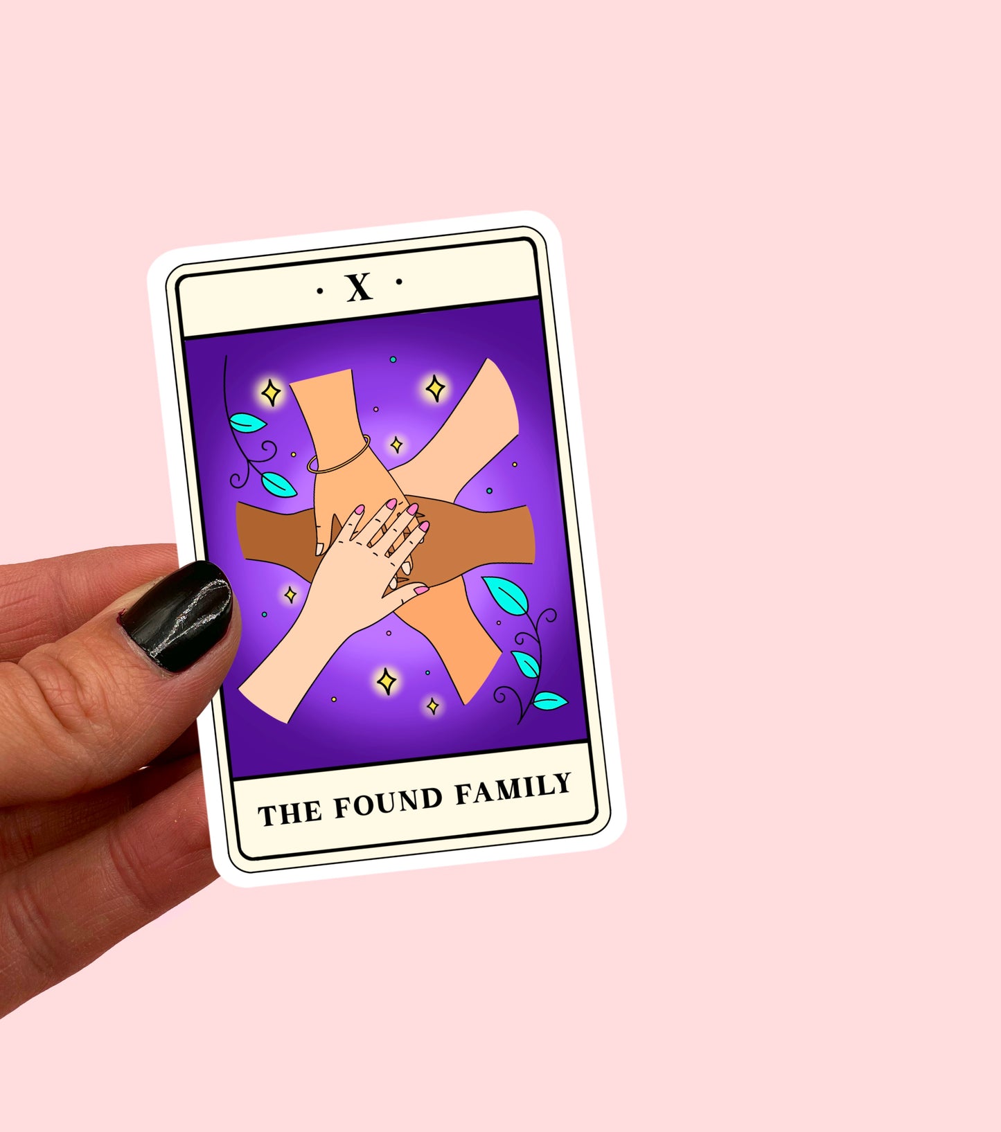 The Found Family Tarot Card Sticker