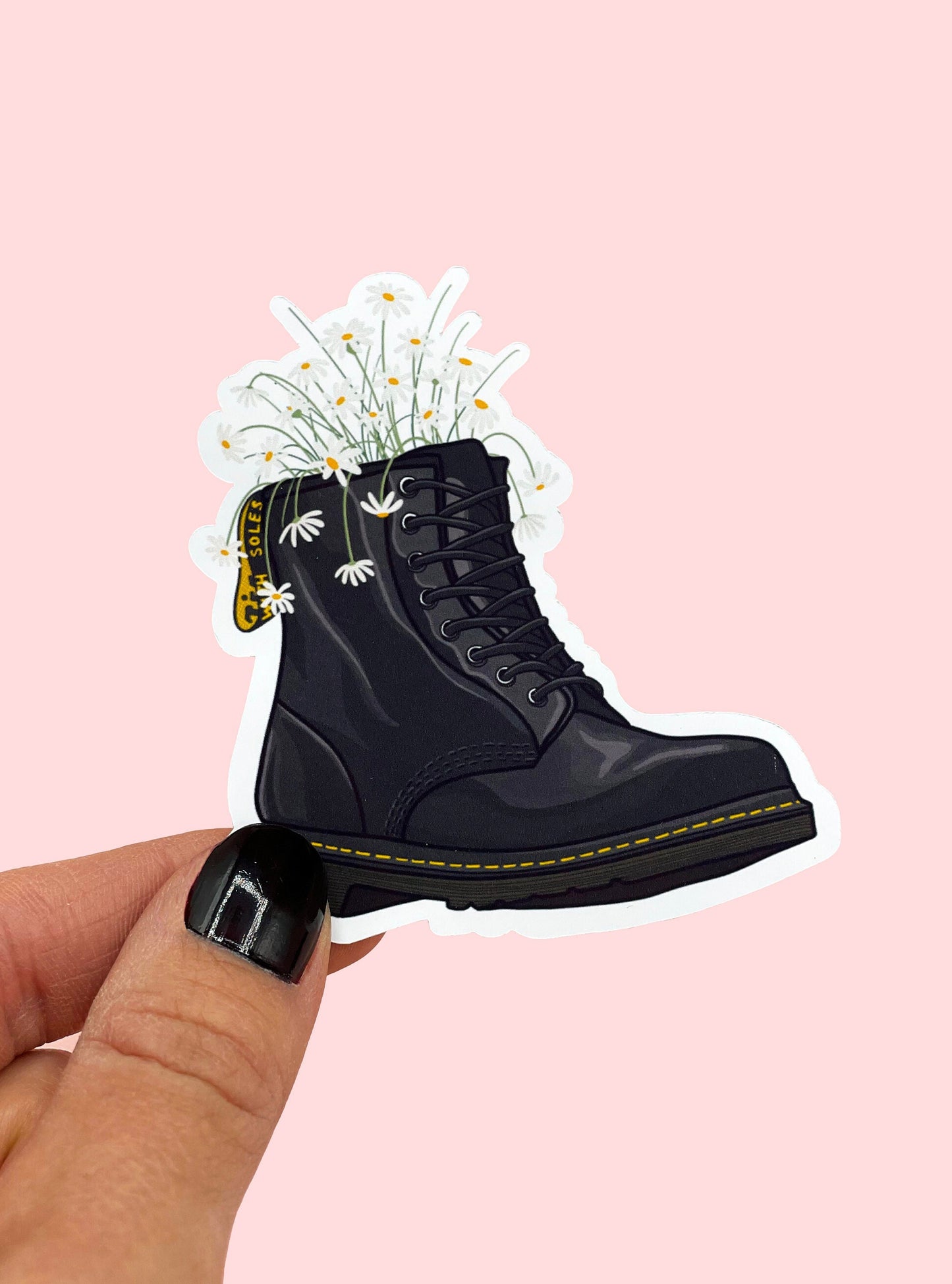 Cute Boot and Daisies Sticker