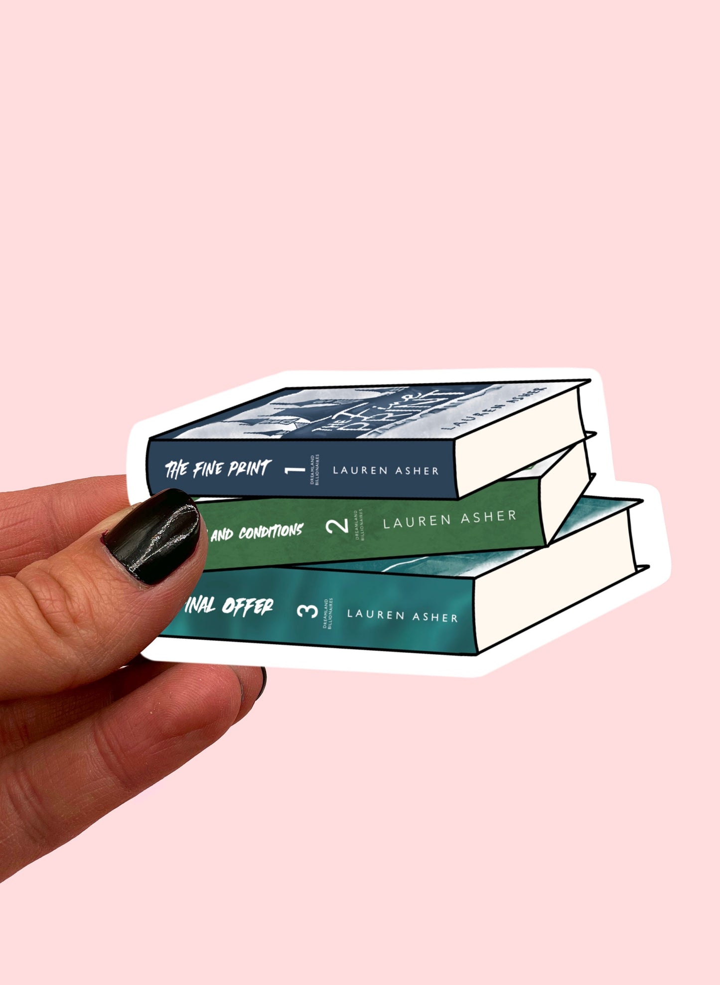 Dreamland billionaires book stack sticker