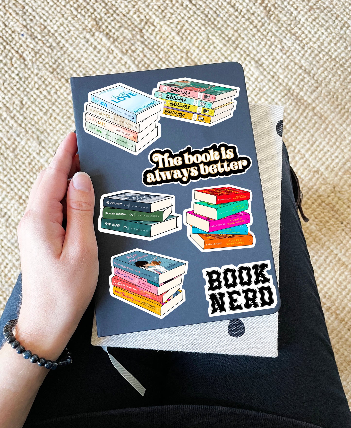 Dreamland billionaires book stack sticker